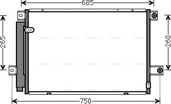 Ava Quality Cooling TOA5559D - Kondensators, Gaisa kond. sistēma www.autospares.lv