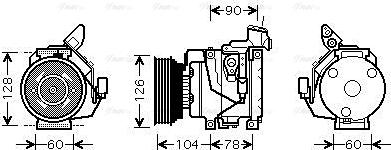 Ava Quality Cooling TOAK437 - Kompresors, Gaisa kond. sistēma www.autospares.lv