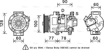 Ava Quality Cooling TOAK584 - Kompresors, Gaisa kond. sistēma www.autospares.lv