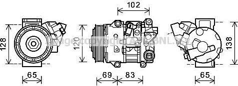 Ava Quality Cooling TOAK661 - Kompresors, Gaisa kond. sistēma www.autospares.lv