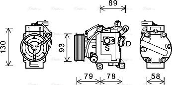 Ava Quality Cooling TOAK667 - Kompresors, Gaisa kond. sistēma www.autospares.lv