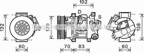 Ava Quality Cooling TOK627 - Kompresors, Gaisa kond. sistēma www.autospares.lv