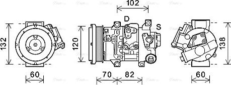 Ava Quality Cooling TOAK721 - Kompresors, Gaisa kond. sistēma www.autospares.lv