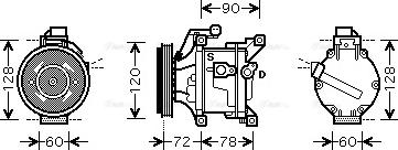 Ava Quality Cooling TO K444 - Kompresors, Gaisa kond. sistēma www.autospares.lv