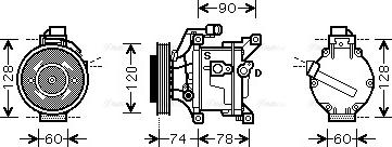 Ava Quality Cooling TO K445 - Kompresors, Gaisa kond. sistēma www.autospares.lv