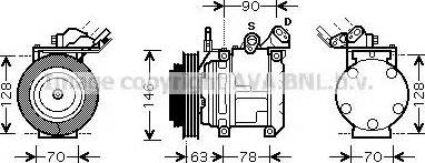 Ava Quality Cooling TO K442 - Kompresors, Gaisa kond. sistēma www.autospares.lv