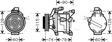 Ava Quality Cooling TO K450 - Kompresors, Gaisa kond. sistēma www.autospares.lv