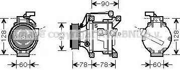 Ava Quality Cooling TO K468 - Kompresors, Gaisa kond. sistēma www.autospares.lv