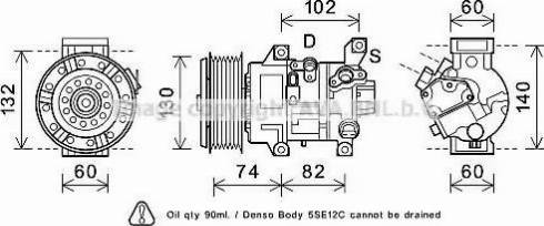 Ava Quality Cooling TOK607 - Kompresors, Gaisa kond. sistēma www.autospares.lv