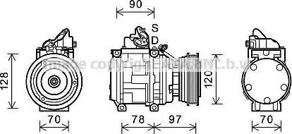 Ava Quality Cooling TOK619 - Kompresors, Gaisa kond. sistēma www.autospares.lv