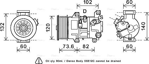 Ava Quality Cooling TOK610 - Kompresors, Gaisa kond. sistēma www.autospares.lv