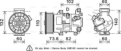 Ava Quality Cooling TOK683 - Kompresors, Gaisa kond. sistēma www.autospares.lv