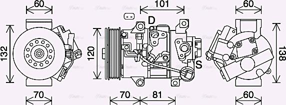 Ava Quality Cooling TOK744 - Kompresors, Gaisa kond. sistēma www.autospares.lv