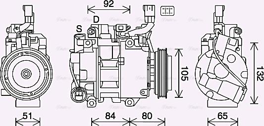 Ava Quality Cooling TOK746 - Kompresors, Gaisa kond. sistēma www.autospares.lv