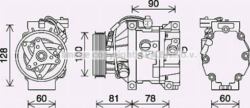 Ava Quality Cooling TOK747 - Kompresors, Gaisa kond. sistēma www.autospares.lv