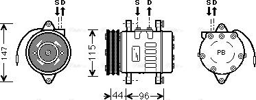 Ava Quality Cooling UVAK069 - Kompresors, Gaisa kond. sistēma www.autospares.lv