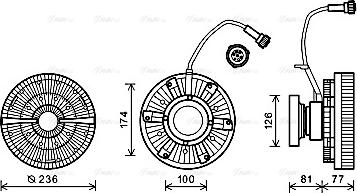 Ava Quality Cooling VLC056 - Sajūgs, Radiatora ventilators www.autospares.lv