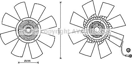 Ava Quality Cooling VLC067 - Sajūgs, Radiatora ventilators www.autospares.lv