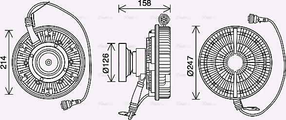 Ava Quality Cooling VLC087 - Sajūgs, Radiatora ventilators www.autospares.lv