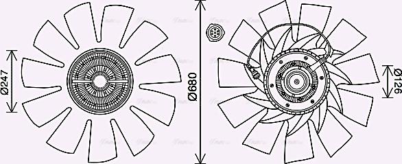 Ava Quality Cooling VLF088 - Ventilators, Motora dzesēšanas sistēma www.autospares.lv