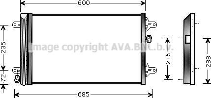 Ava Quality Cooling VN5183D - Kondensators, Gaisa kond. sistēma www.autospares.lv