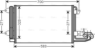 Ava Quality Cooling VN5209D - Kondensators, Gaisa kond. sistēma autospares.lv