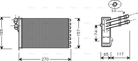 Ava Quality Cooling VN6175 - Siltummainis, Salona apsilde www.autospares.lv