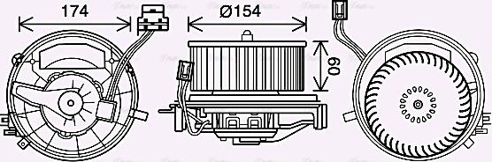 Ava Quality Cooling VN8399 - Salona ventilators www.autospares.lv