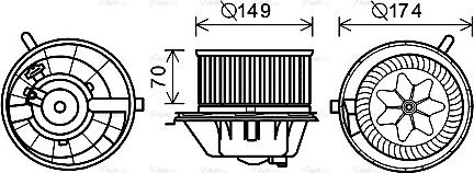 Ava Quality Cooling VN8342 - Salona ventilators www.autospares.lv