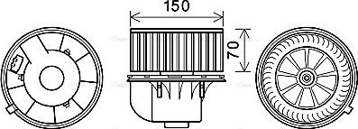 Ava Quality Cooling VN8354 - Salona ventilators www.autospares.lv