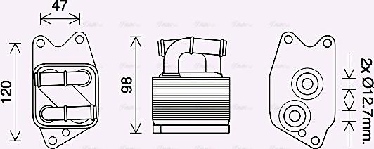 Ava Quality Cooling VN3405 - Eļļas radiators, Automātiskā pārnesumkārba www.autospares.lv