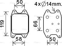 Ava Quality Cooling VN3394 - Eļļas radiators, Motoreļļa www.autospares.lv