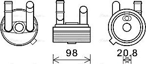 Ava Quality Cooling VN3396 - Eļļas radiators, Automātiskā pārnesumkārba www.autospares.lv