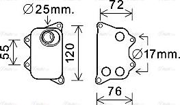 Ava Quality Cooling VN3390 - Oil Cooler, engine oil www.autospares.lv