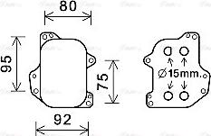 Ava Quality Cooling VN3393 - Eļļas radiators, Motoreļļa www.autospares.lv