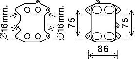 Ava Quality Cooling VN3388 - Eļļas radiators, Motoreļļa www.autospares.lv