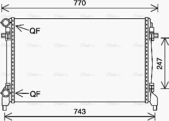 Ava Quality Cooling VN2402 - Radiators, Motora dzesēšanas sistēma www.autospares.lv