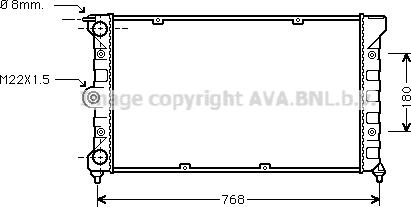 Ava Quality Cooling VN2080 - Radiators, Motora dzesēšanas sistēma www.autospares.lv