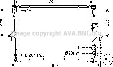 Ava Quality Cooling VNA2198 - Radiators, Motora dzesēšanas sistēma www.autospares.lv