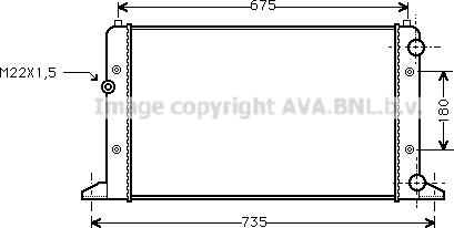 Ava Quality Cooling VN2160 - Radiators, Motora dzesēšanas sistēma www.autospares.lv