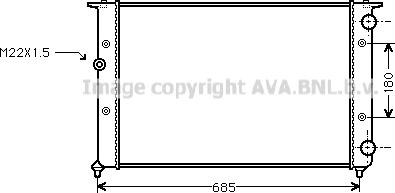 Ava Quality Cooling VN2116 - Radiators, Motora dzesēšanas sistēma autospares.lv