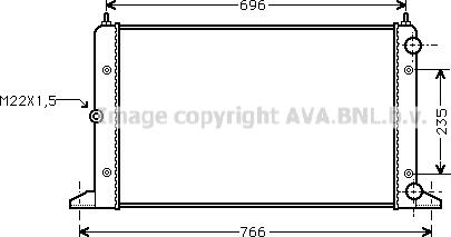 Ava Quality Cooling VN2134 - Radiators, Motora dzesēšanas sistēma www.autospares.lv