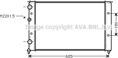 Ava Quality Cooling VN2124 - Radiators, Motora dzesēšanas sistēma autospares.lv