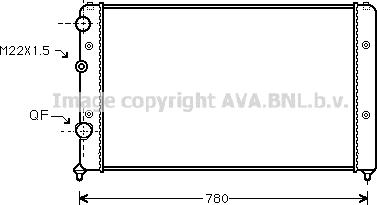 Ava Quality Cooling VN2122 - Radiators, Motora dzesēšanas sistēma www.autospares.lv