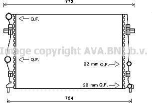 Ava Quality Cooling VN2343 - Radiators, Motora dzesēšanas sistēma www.autospares.lv