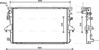 Ava Quality Cooling VN2317 - Radiators, Motora dzesēšanas sistēma www.autospares.lv