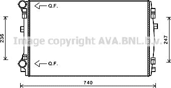 Ava Quality Cooling VN2338 - Radiators, Motora dzesēšanas sistēma www.autospares.lv