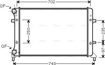 Ava Quality Cooling VN2205 - Radiators, Motora dzesēšanas sistēma www.autospares.lv