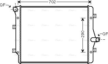 Ava Quality Cooling VN2208 - Radiators, Motora dzesēšanas sistēma www.autospares.lv