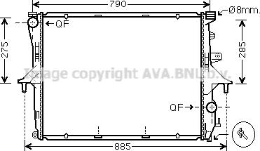 Ava Quality Cooling VNA2214 - Radiators, Motora dzesēšanas sistēma www.autospares.lv